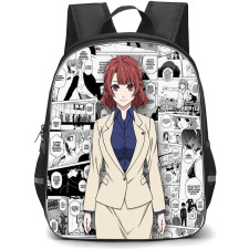 Blue Lock Anri Teieri Backpack StudentPack - Anri Teieri Standing On Graysacle Comic Background