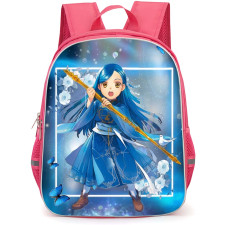 Ascendance Of A Bookworm Myne Backpack School Bag StudentPack - Myne Holding Staff Fierce Portrait