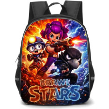 Brawl Stars Backpack School Bag StudentPack - Brawl Stars Fire and Ice Showdown Poster