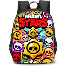 Brawl Stars Backpack School Bag StudentPack - Brawl Stars Skull Icon Collage Poster