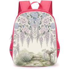 Bridgerton Backpack School Bag StudentPack - Bridgerton Cascading Wisteria Floral Elegance Poster
