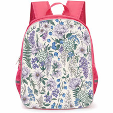 Bridgerton Backpack School Bag StudentPack - Bridgerton Lavender Floral Garden Cottagecore Pattern Poster