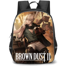 Brown Dust 2 Gray Backpack School Bag StudentPack - Gray Sitting On A Bar Stool Poster