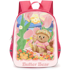 Butterbear Backpack StudentPack - Butterbear Sitting Pink Background