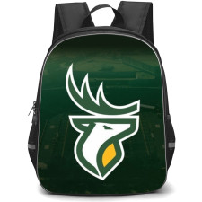 Edmonton Elks Backpack School Bag StudentPack - Logo In City Green Background