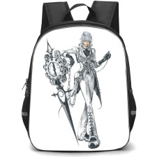 Castlevania Aeon Backpack StudentPack - Aeon Judgment Playable Characters Grayscale Art Poster