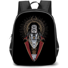 Castlevania Dracula Backpack StudentPack - Dracula Symphony Of The Night Illustration Art On Black Background