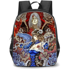 Castlevania Backpack StudentPack - Castlevania Miriam And Gebel On Ritual Of The Night Poster