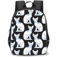 Sphynx Cat Backpack StudentPack - Sphynx Cat Pattern Art On Black Background