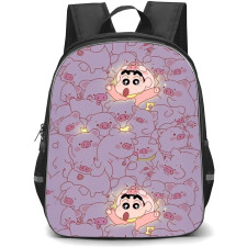 Crayon Shin-Chan Backpack StudentPack - Crayon Shin-Chan Squeezed With The Pigs Collage