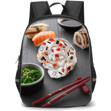 Crazy Aarons Backpack School Bag StudentPack - Crazy Aarons Japanese Sushi Feast Food Art Poster