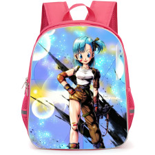 Dragon Ball Z Bulma Backpack School Bag StudentPack - Bulma Smiling Paint Splash Portrait Poster
