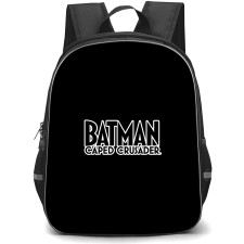 Batman Caped Crusader Backpack School Bag StudentPack - Batman Caped Crusader Black Logo Sticker