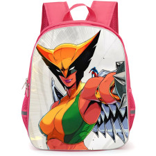 DC Hawk Girl Backpack School Bag StudentPack - Attack Fierce Portrait