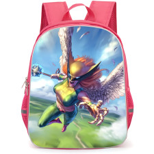 DC Hawk Girl Backpack School Bag StudentPack - Flying Attack Fierce Portrait