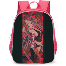 Demon Slayer Daki Backpack StudentPack - Daki Happy Absrtact And Flowers Background
