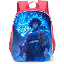 Demon Slayer Giyu Tomioka Backpack StudentPack - Giyu Tomioka Tomioka Blue Dragon In The Back