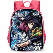 Demon Slayer Giyu Tomioka Backpack StudentPack - Giyu Tomioka Waves Cartoon Art
