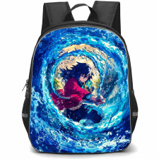 Demon Slayer Giyu Tomioka Backpack StudentPack - Giyu Tomioka Whirlpool Attack