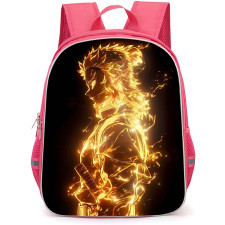 Demon Slayer Kyojuro Rengoku Backpack StudentPack - Kyojuro Rengoku Fire Line Art