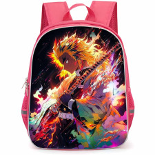 Demon Slayer Kyojuro Rengoku Backpack StudentPack - Kyojuro Rengoku Side Portrait Pop Art