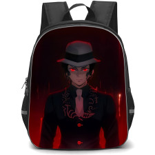 Demon Slayer Muichiro Tokito Backpack StudentPack - Muzan Kibutsuji Standing Portrait Red Background