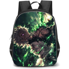 Demon Slayer Sanemi Shinazugawa Backpack StudentPack - Sanemi Shinazugawa Glowing Eyes Green Swirl