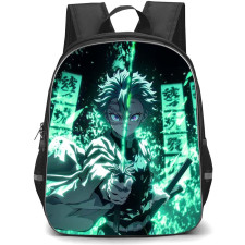Demon Slayer Sanemi Shinazugawa Backpack StudentPack - Sanemi Shinazugawa Japanese Characters Background