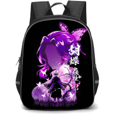Demon Slayer Shinobu Kocho Backpack StudentPack - Shinobu Kocho Back Minimalist Background