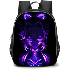 Demon Slayer Shinobu Kocho Backpack StudentPack - Shinobu Kocho Line Art Glowing Face