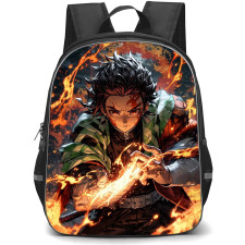Demon Slayer Tanjiro Kamado Backpack StudentPack - Tanjiro Kamado Cursing Fire