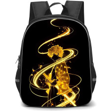 Demon Slayer Zenitsu Agatsuma Backpack StudentPack - Zenitsu Agatsuma Swirling Aura Minimalist Art