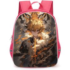 Demon Slayer Zenitsu Agatsuma Backpack StudentPack - Zenitsu Agatsuma Tiger Background