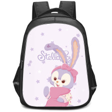 Duffy And Friends StellaLou Backpack StudentPack - StellaLou Wearing Pink Dress On Purple Background