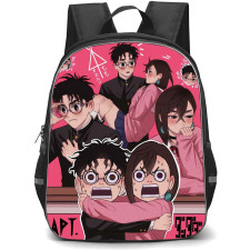 Dandadan Backpack StudentPack - Dandadan Ayase Momo and Okarun Holding Each Other