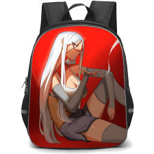 Dandadan Seiko Ayase Backpack StudentPack - Seiko Ayase Smoking Cigarette On Red Background