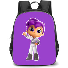 Dance And Sing with True Zee Backpack School Bag StudentPack - Zee Waving Portrait Sticker In Purple Background