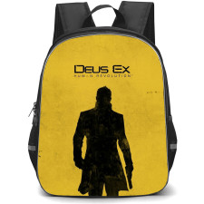 Deus Ex Backpack School Bag StudentPack - Deus Ex Human Revolution Grunge Silhouette Art Poster