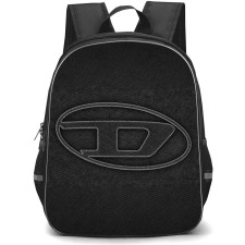 Diesel Backpack School Bag StudentPack - Diesel Black Denim Oval D Poster