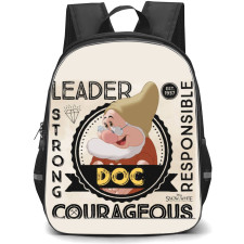 Snow White Doc Backpack StudentPack - Doc Leader Courage Quote Portrait