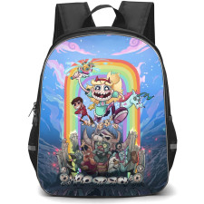Star Vs The Forces of Evil Backpack School Bag StudentPack - Star Vs The Forces of Evil Characters Zombies Happy Poster