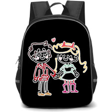 Star Vs The Forces of Evil Backpack School Bag StudentPack - Star Butterfly And Marco Diaz Chibi Art Sticker