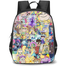 Star Vs The Forces of Evil Backpack School Bag StudentPack - Star Butterfly And Marco Diaz Series Collage Poster