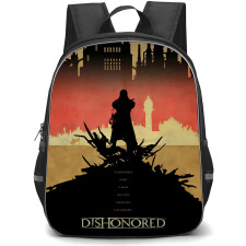 Dishonored Backpack School Bag StudentPack - Dishonored Silhouette Phrase Poster