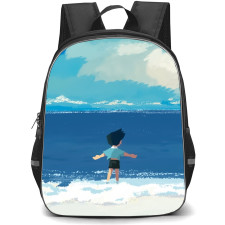 Doraemon Suneo School Backpack StudentPack - Suneo Back Portrait Ocean Background