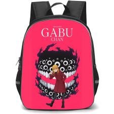 Daemons of the Shadow Realm Gabby Backpack School Bag StudentPack - Gabby Portrait Series Poster In Pink Background