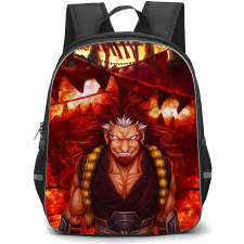 Daemons of the Shadow Realm Right Backpack School Bag StudentPack - Right Fierce Portrait In Fire Background