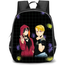 Daemons of the Shadow Realm Backpack School Bag StudentPack - Yuri And Asa Silly Cartoon Art Portrait Poster