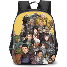 Dragon Age Backpack School Bag StudentPack - Dragon Age Character Collage Comic Art