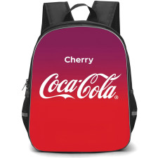 Cherry Coke Backpack School Bag StudentPack - Cherry Coke Text On Red Background
